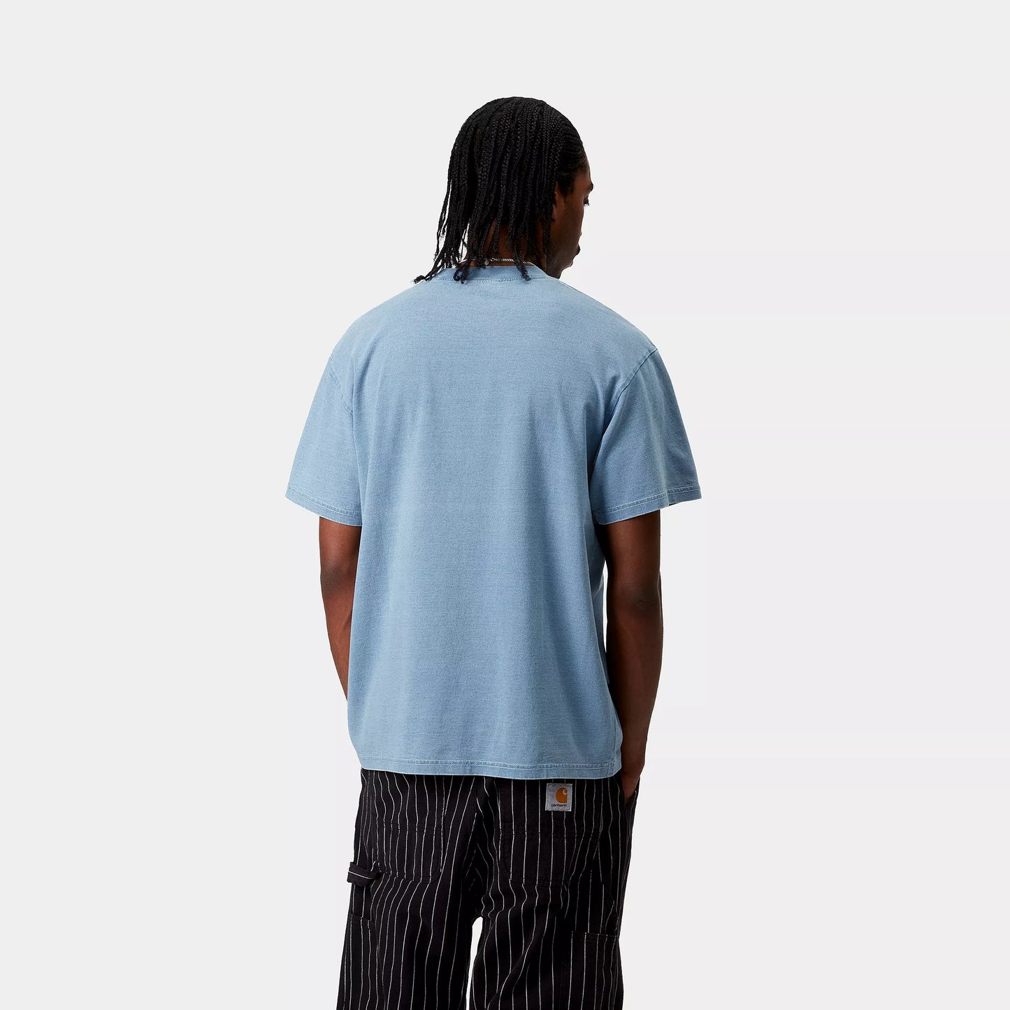 Carhartt WIP Ingo Pocket T-Shirt Light Blue Garment Dyed