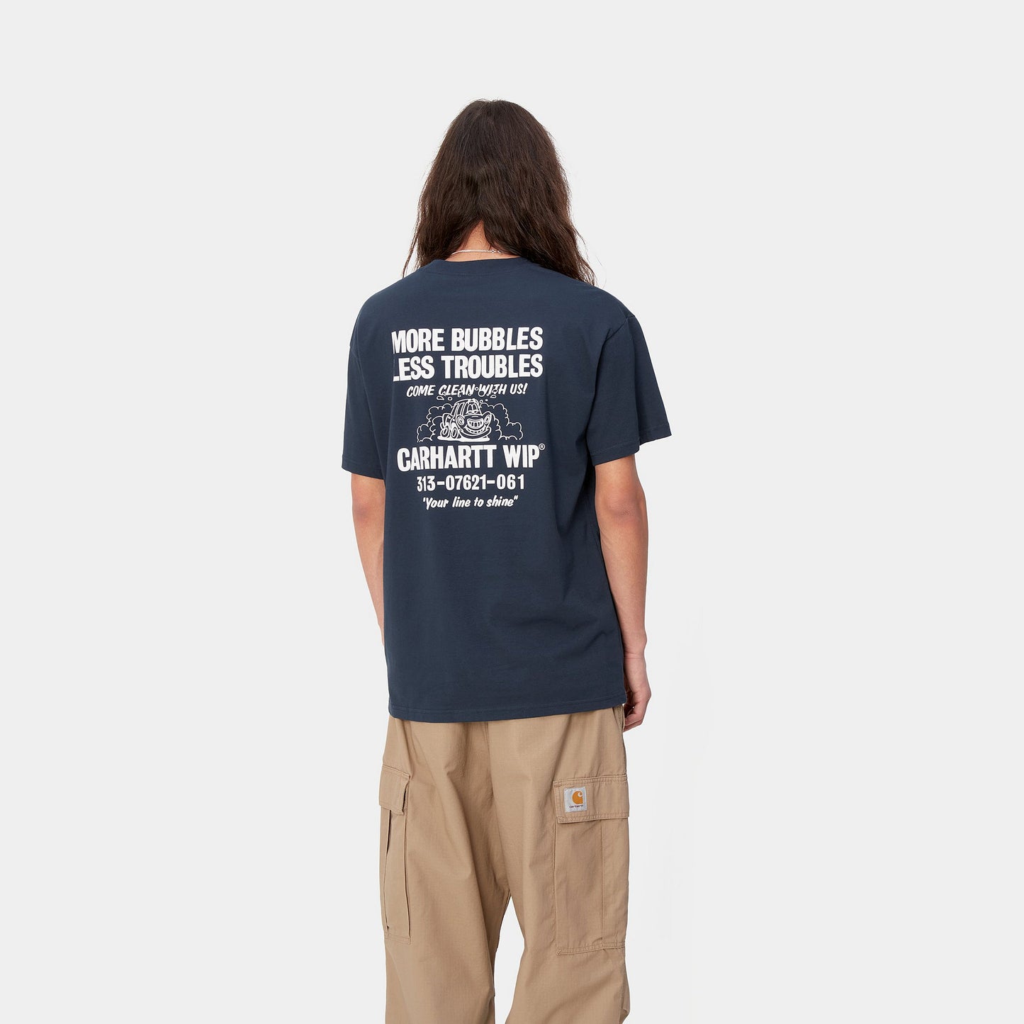 Carhartt WIP Less Troubles T-Shirt Blue/Wax