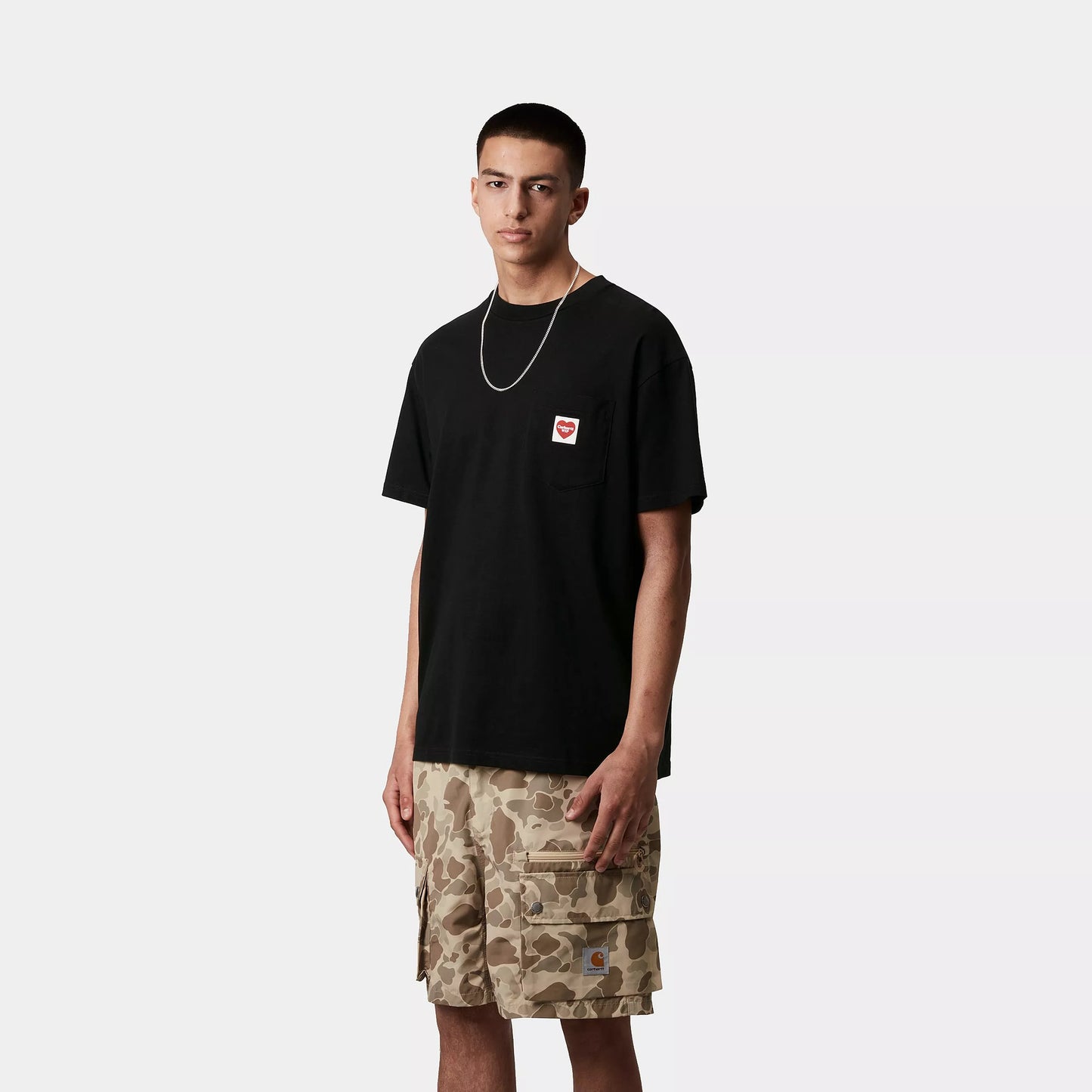 Carhartt WIP Pocket Heart T-Shirt Black/Red