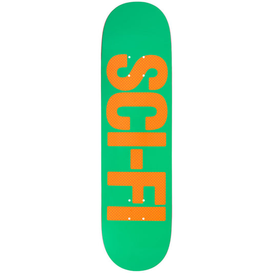 Sci-Fi High Gloss Big Logo Skateboard Deck Green 8.5
