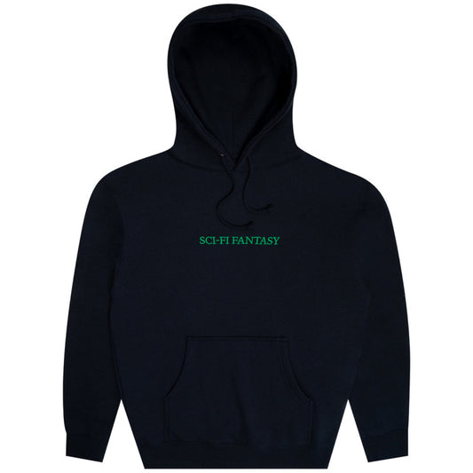 Sci-Fi Logo Hooded Fleece Sweater Indigo