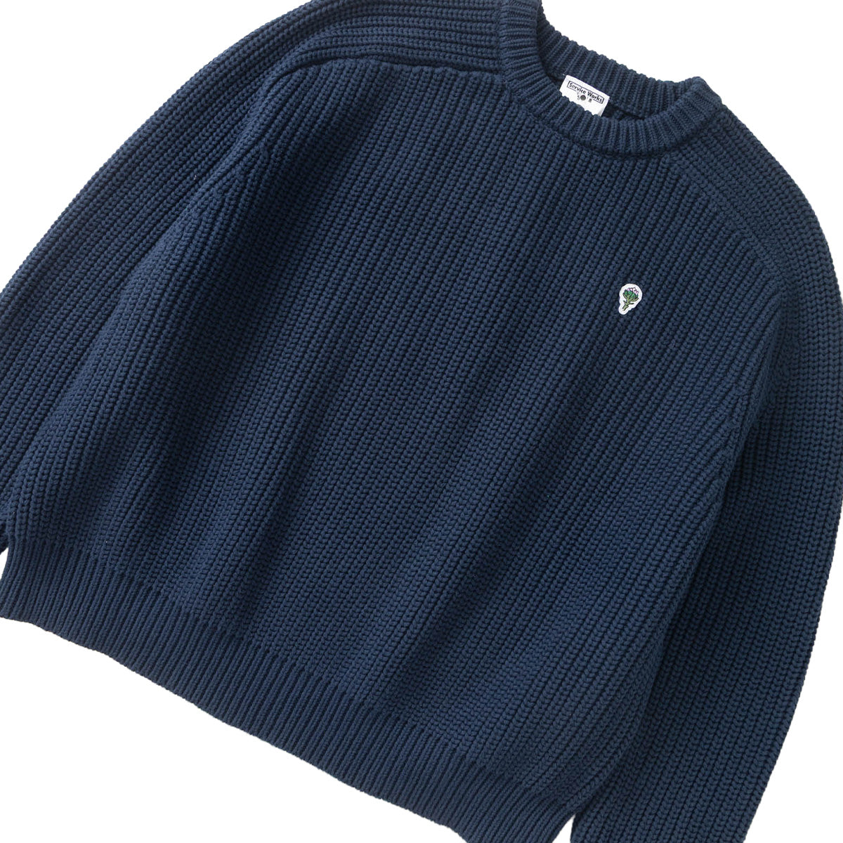 Service Works Artichoke Chunky Knit Sweater Navy