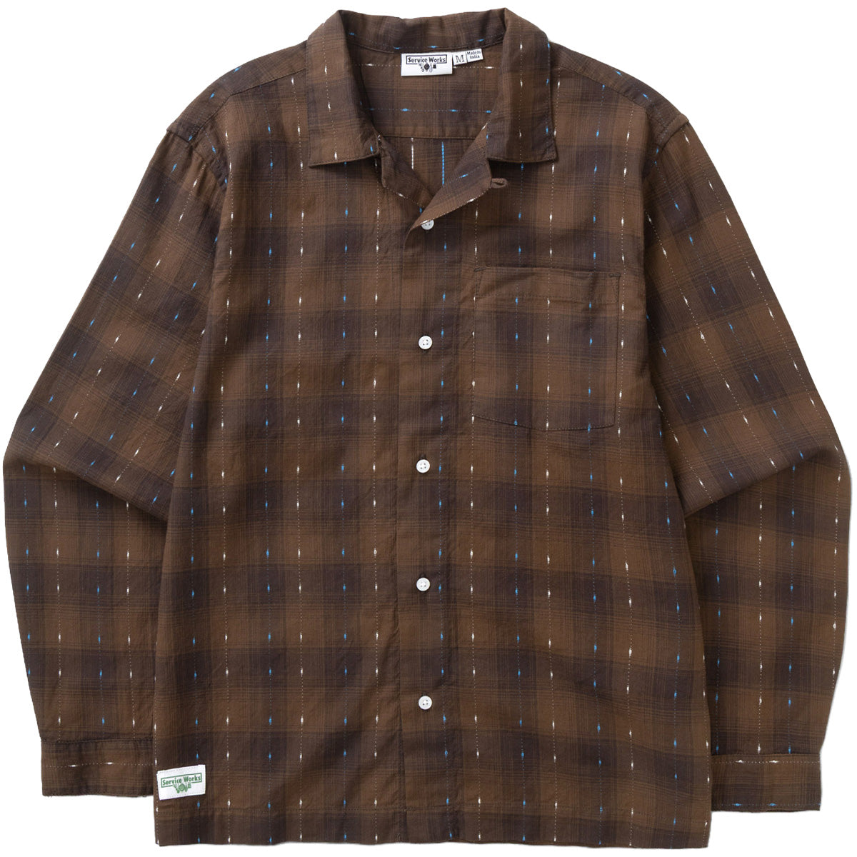 Service Works Drag Stitch Resort Shirt Brown
