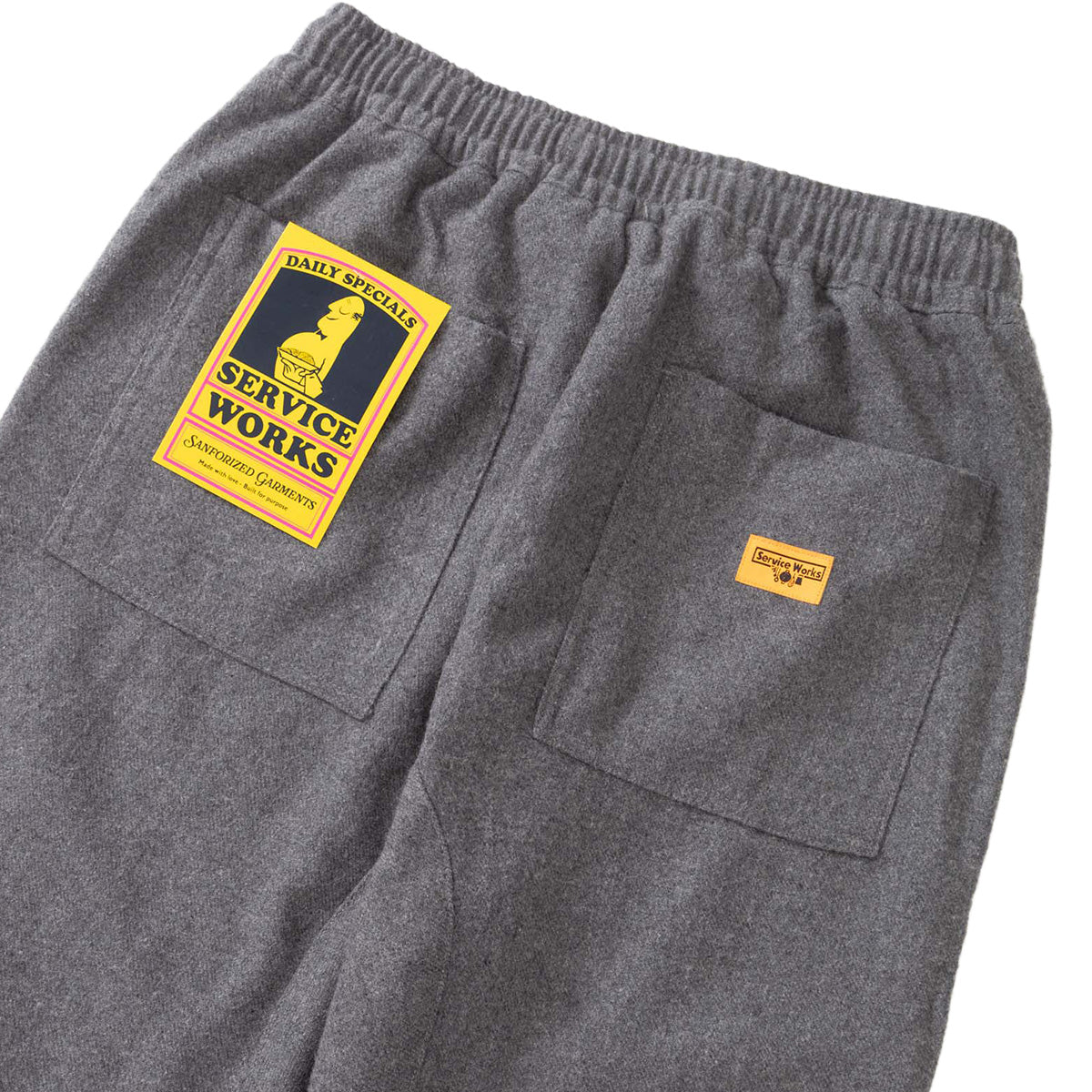 Service Works Flannel Chef Pant Charcoal