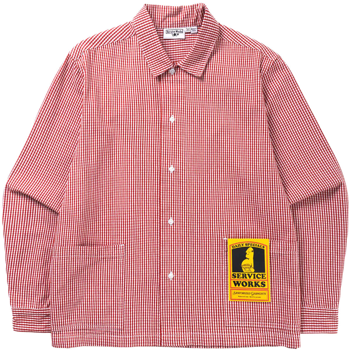 Service Works Gingham Waiter Shirt Red