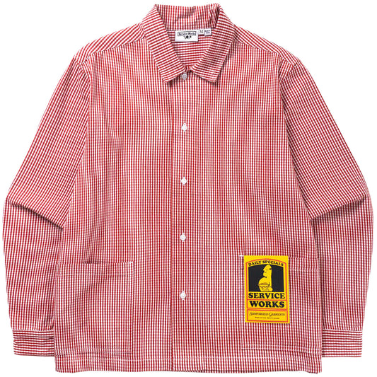 Service Works Gingham Waiter Shirt Red