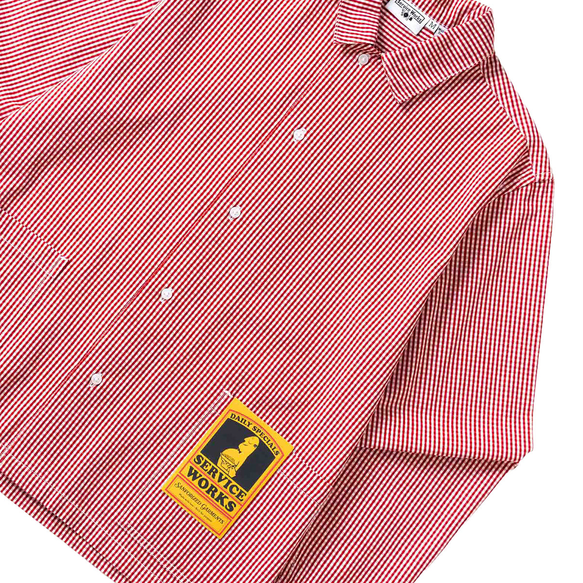 Service Works Gingham Waiter Shirt Red