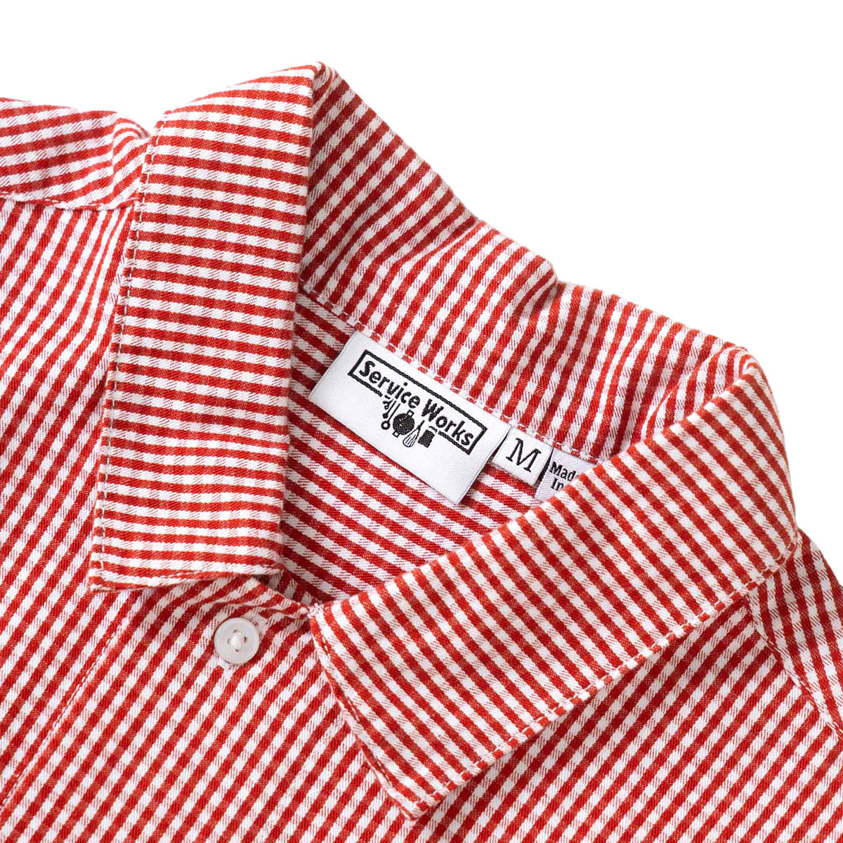 Service Works Gingham Waiter Shirt Red