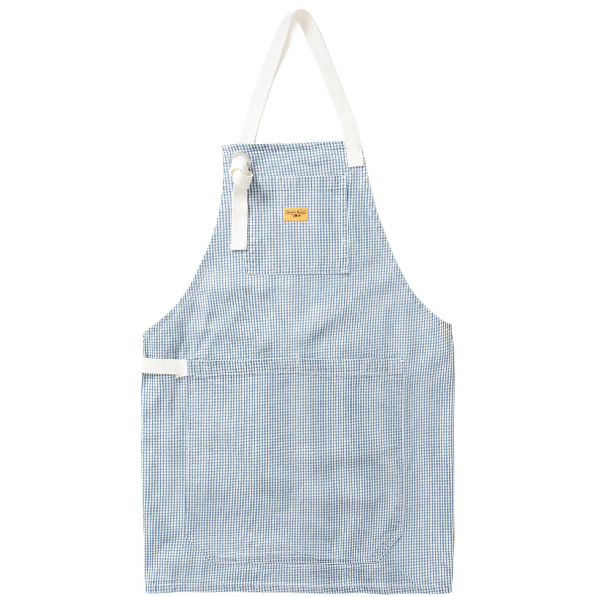 Service Works House Gingham Apron Blue