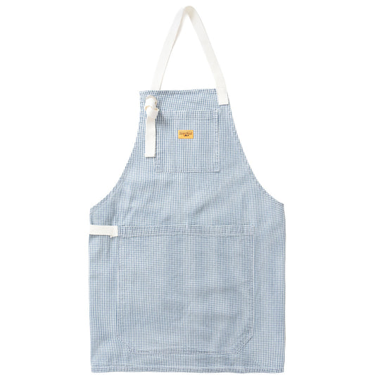 Service Works House Gingham Apron Blue