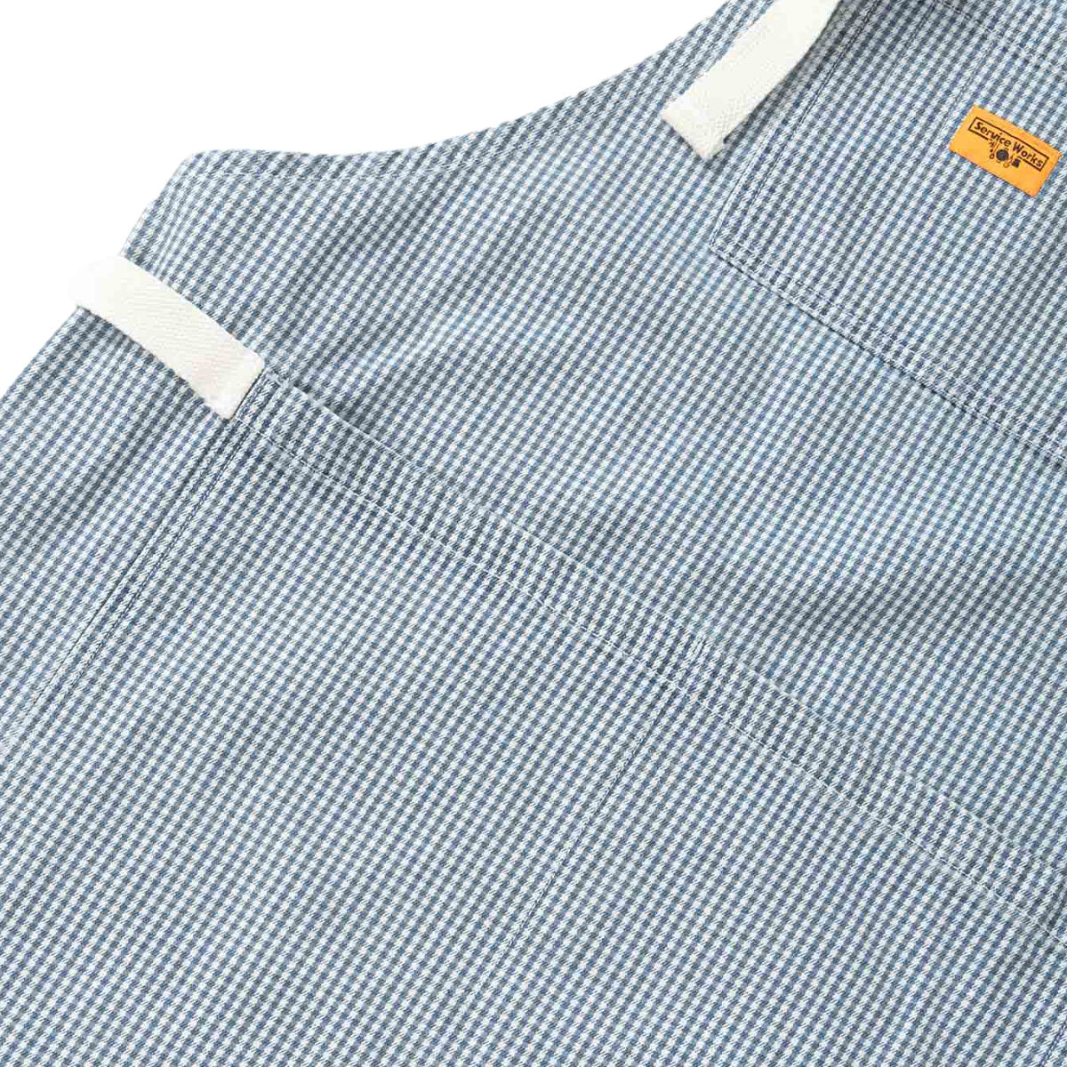 Service Works House Gingham Apron Blue