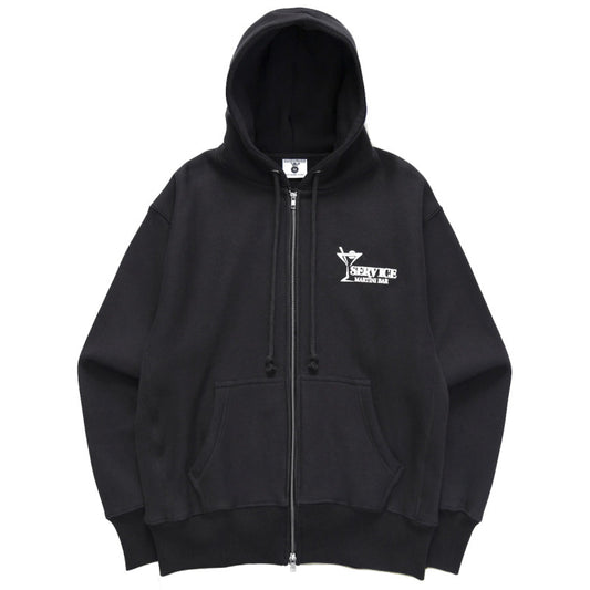 Service Works Martini Zipper Hooded Sweater Black