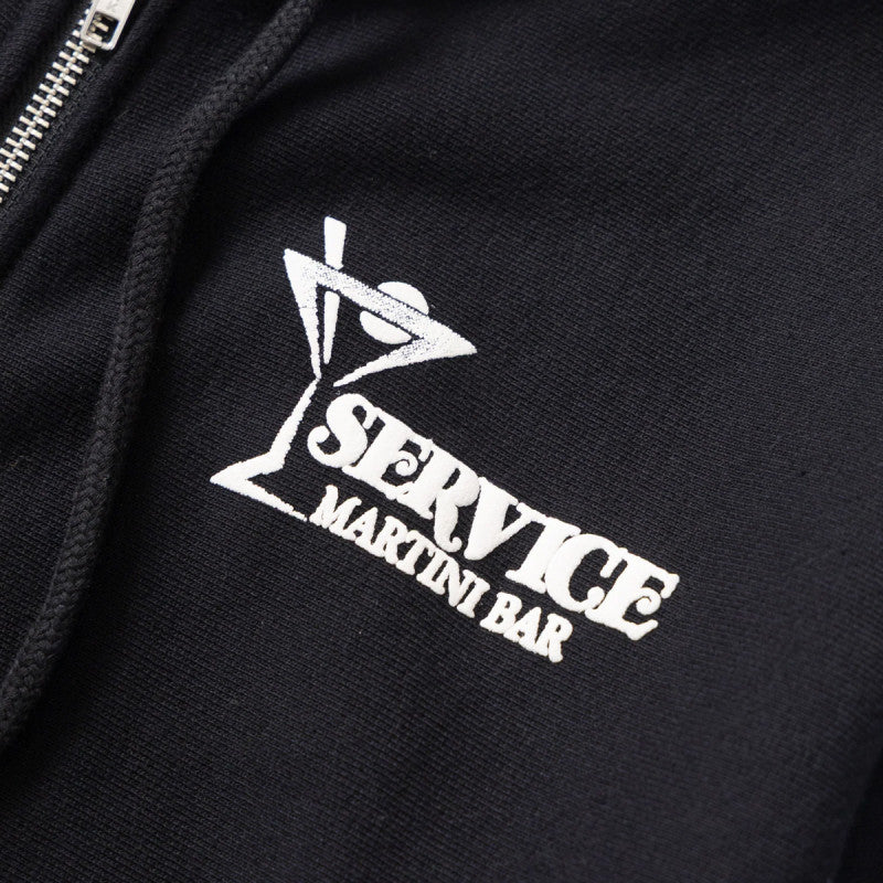 Service Works Martini Zipper Hooded Sweater Black