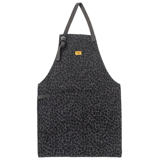 Service Works Patterned Apron Black Leopard
