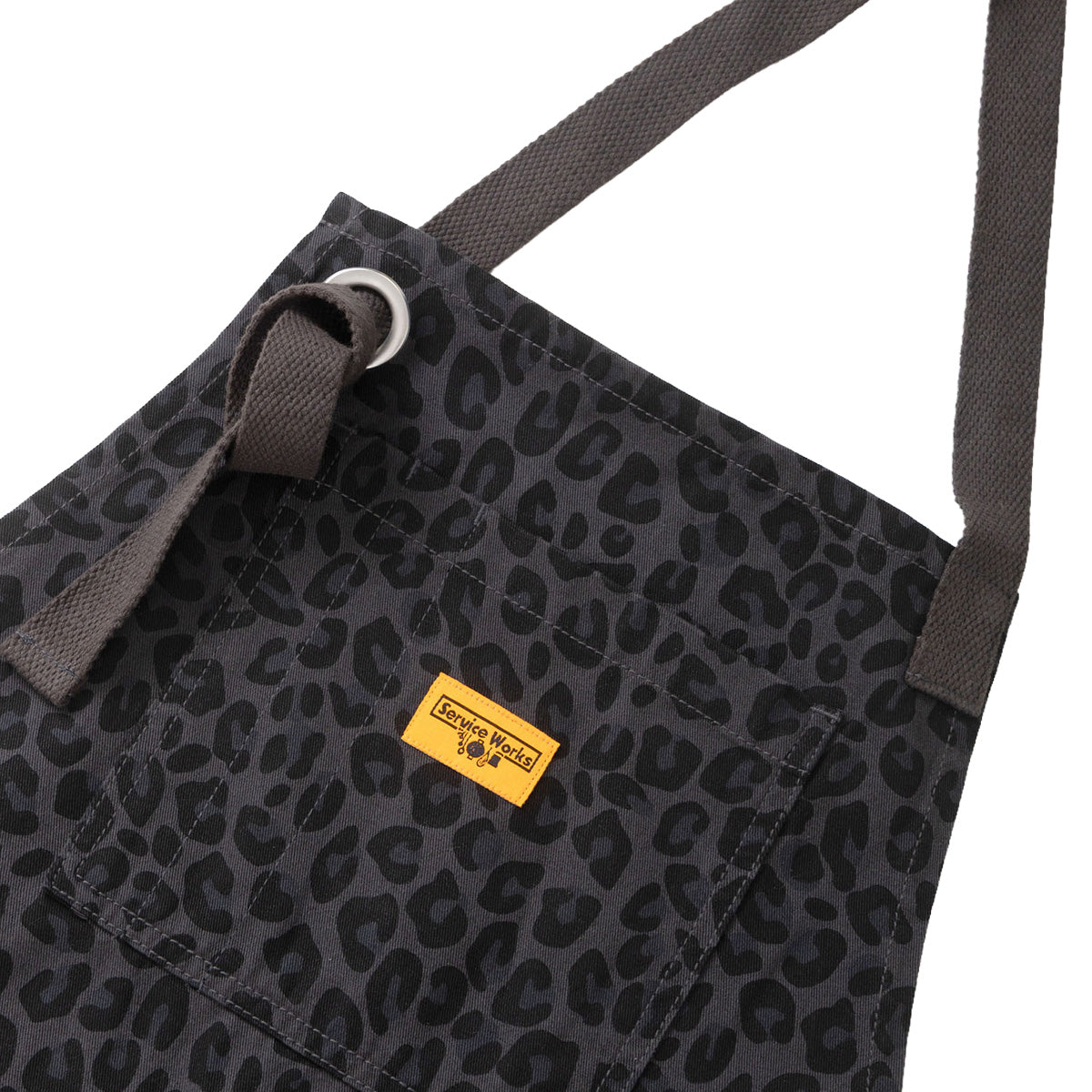 Service Works Patterned Apron Black Leopard