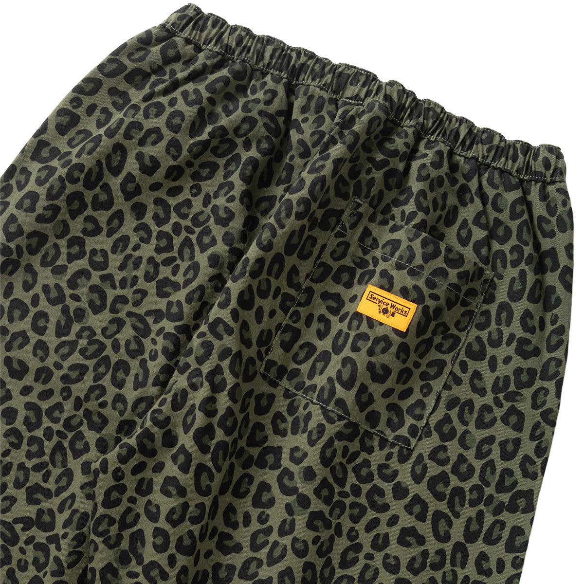 Service Works Patterned Easy Chef Pant Green Leopard