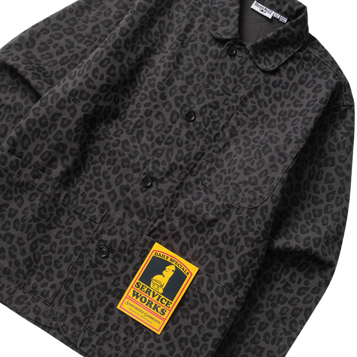 Service Works Patterned Easy Chef Shirt Black Leopard