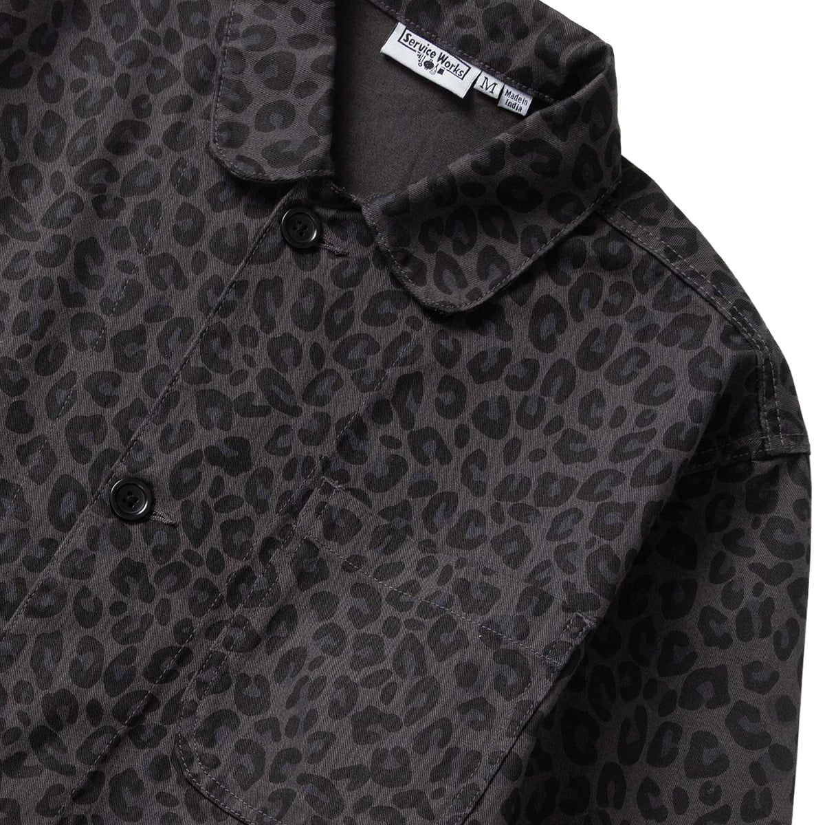Service Works Patterned Easy Chef Shirt Black Leopard