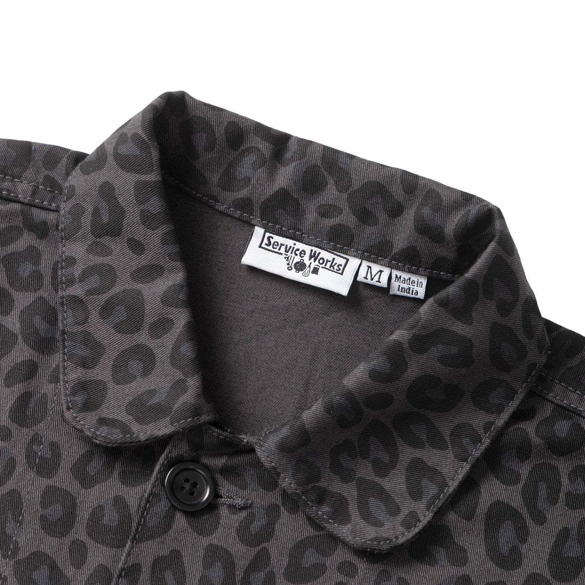 Service Works Patterned Easy Chef Shirt Black Leopard