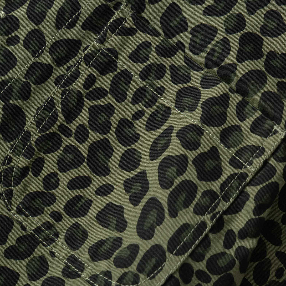 Service Works Patterned Easy Chef Shirt Green Leopard