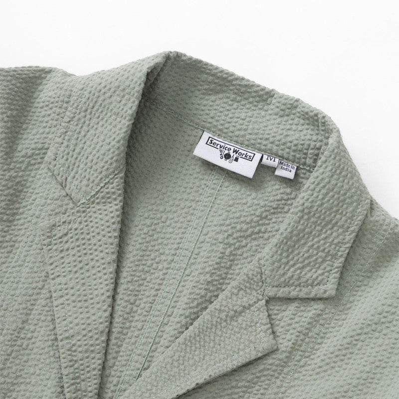 Service Works Seersucker Server Suit Jacket Sage