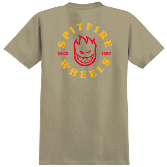 Spitfire Bighead Classic Pocket T-Shirt Sand/Gold/Red