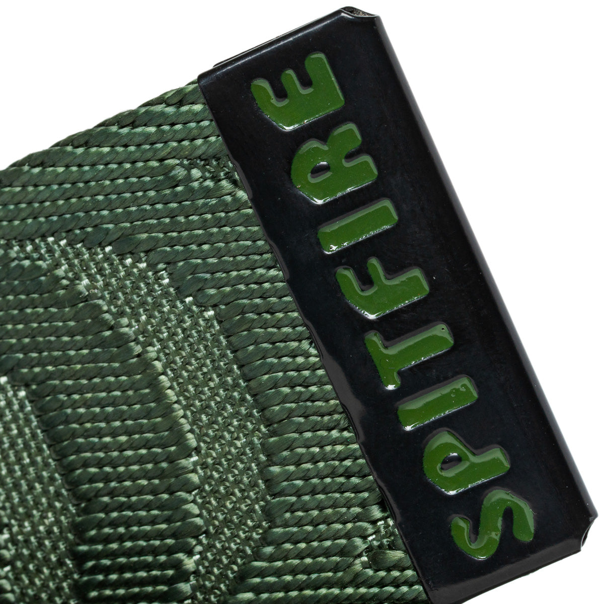 Spitfire Bighead Cut Out Crescent Jacquard Web Belt Olive/Black