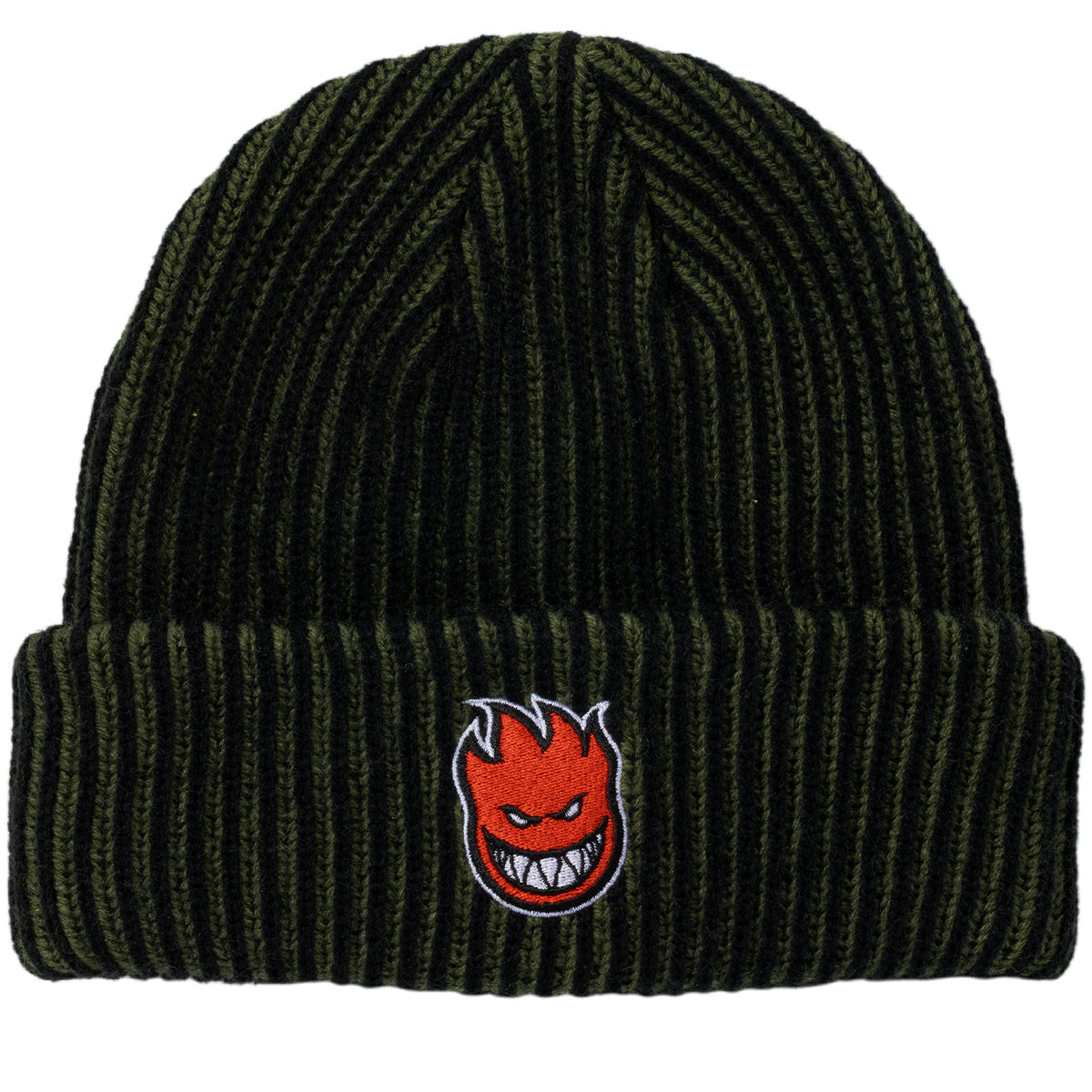 Spitfire Bighead Fill Cuff Beanie Olive/Black/Red