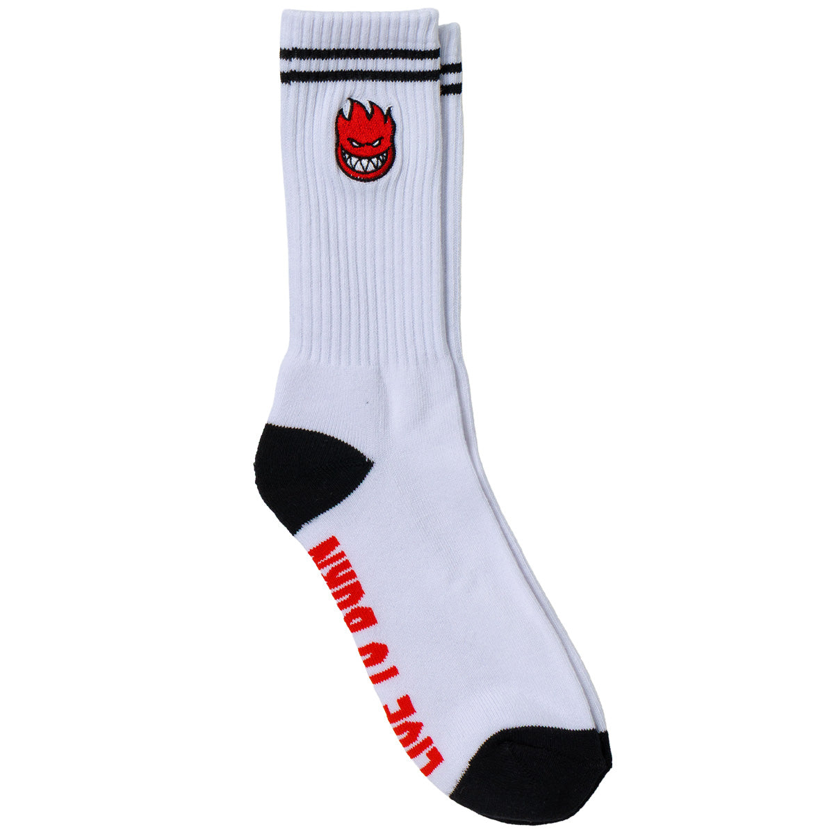 Spitfire Bighead Fill Embroidery Socks White/Black/Red