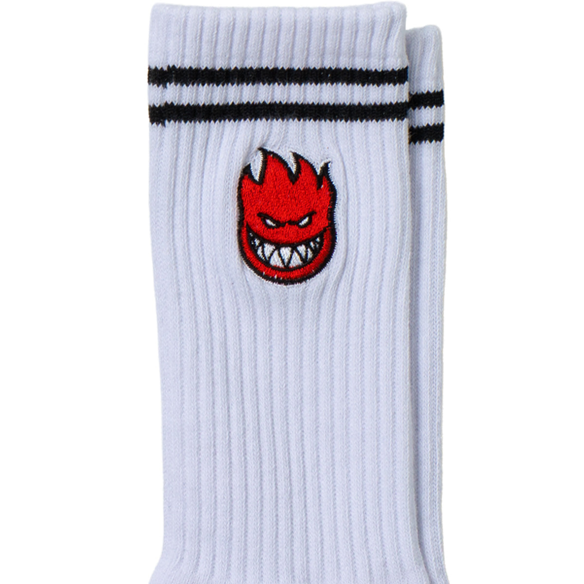 Spitfire Bighead Fill Embroidery Socks White/Black/Red