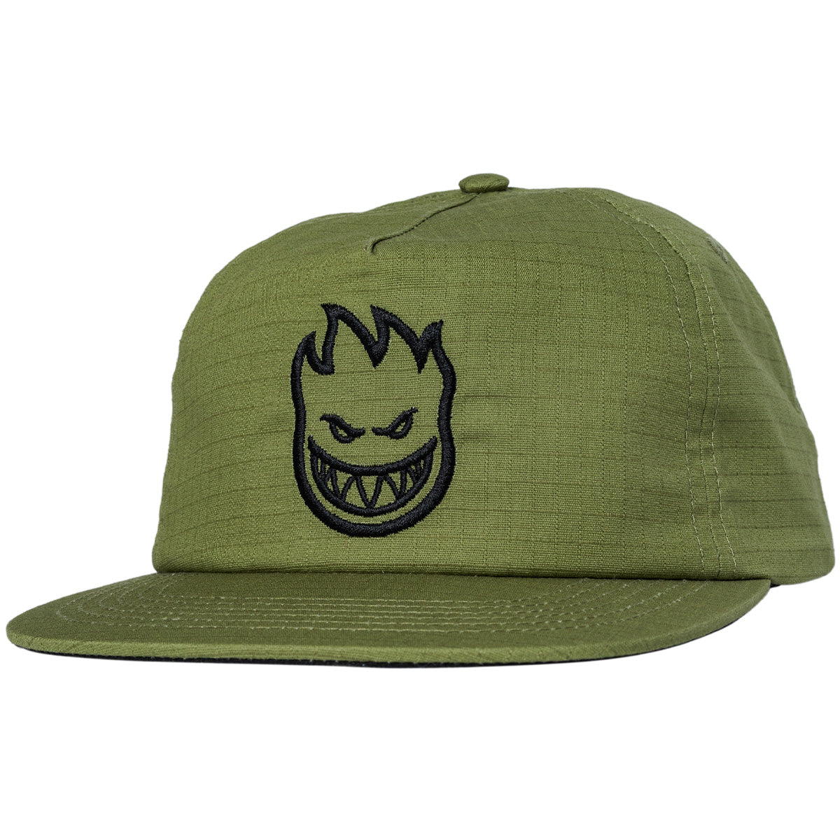 Spitfire Bighead Snapback Cap Olive(Ripstop) W/ Black Emb
