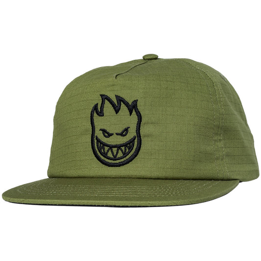 Spitfire Bighead Snapback Cap Olive(Ripstop) W/ Black Emb