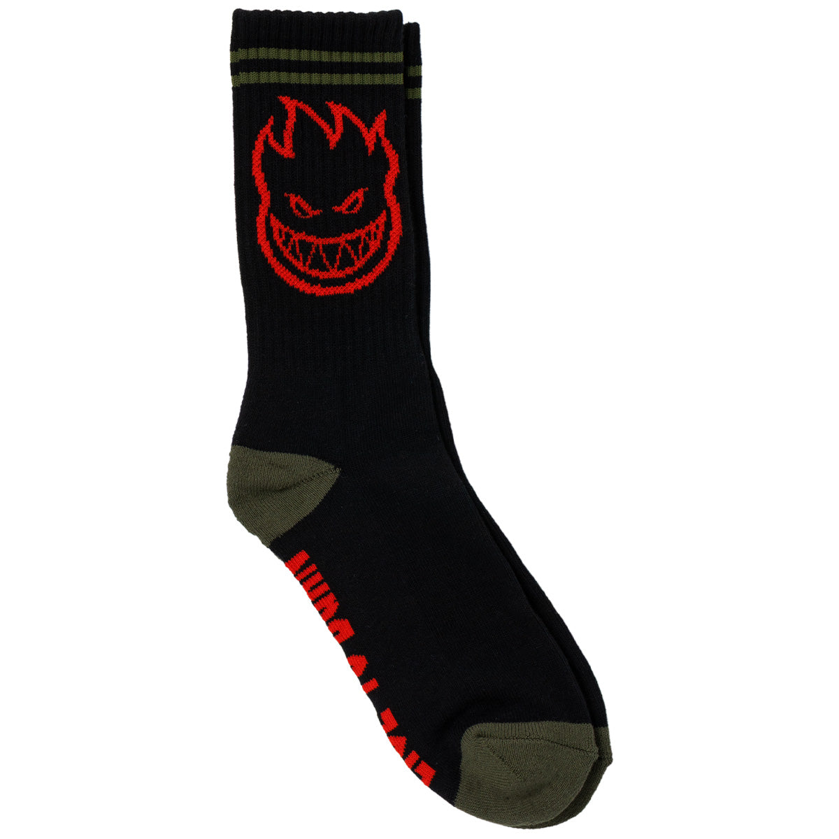 Spitfire Bighead Socks Black/Olive/Red
