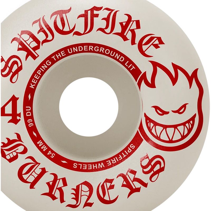 Spitfire Burner Wheels Natural/Red 99D 54mm