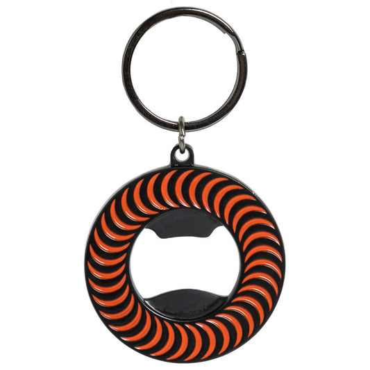 Spitfire Classic Swirl Bottle Opener Keychain Black/Red