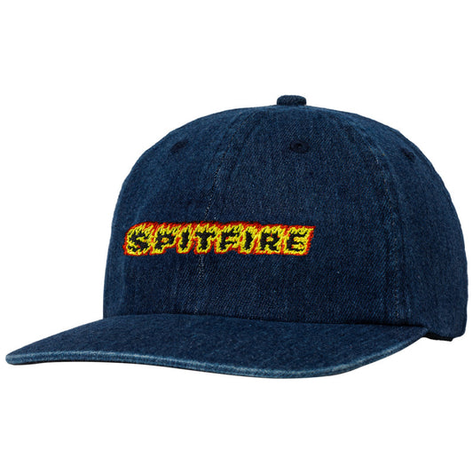 Spitfire Flames Script Strapback Denim