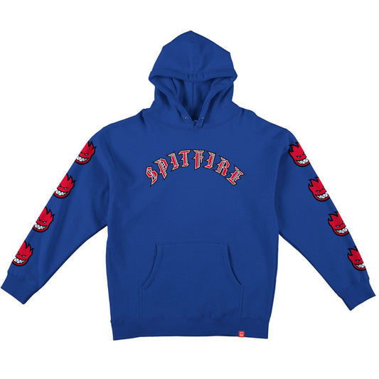 Spitfire Old E Bighead Fill Sleeve Hoodie Royal/Red/Whites