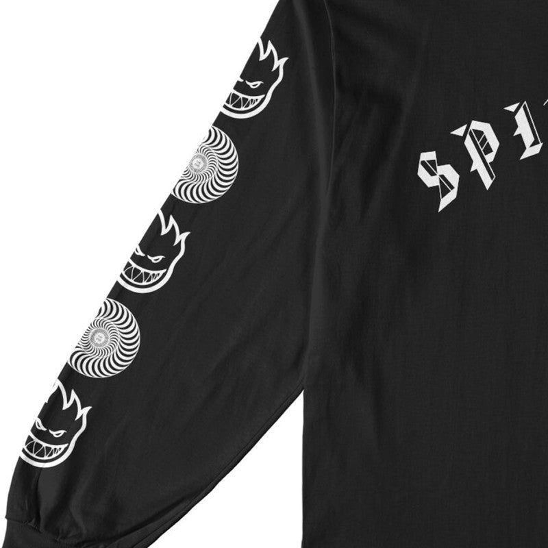 Spitfire Old E Combo Sleeve Longsleeve T-Shirt Black/White