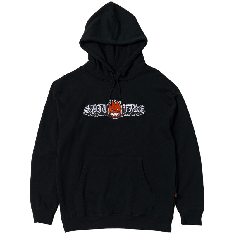 Spitfire Old E Drop Bighead Emb Custom Hooded Sweater Black