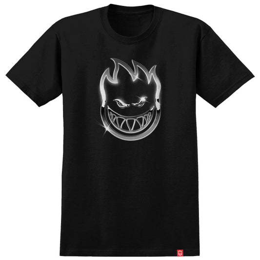 Spitfire T-Shirt Chrome Bighead Black