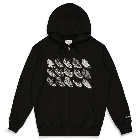 The Loose Company Slipper Zip-Up Hooded Sweater Black