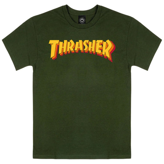 Thrasher Stacked T-Shirt Forest Green