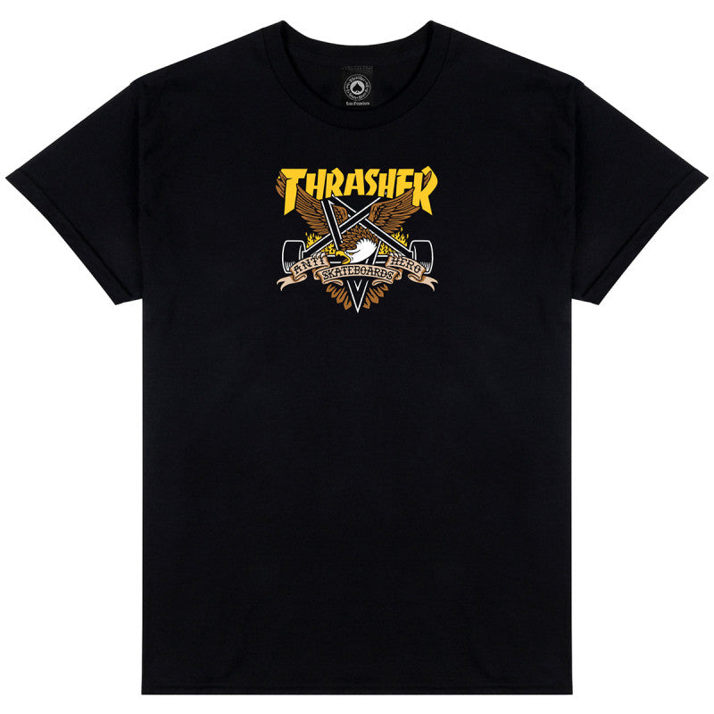 Thrasher X Anti Hero Eaglegram T-Shirt Black