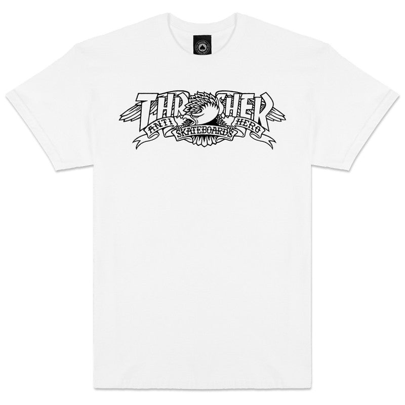 Thrasher X Anti Hero Mag Banner T-Shirt White