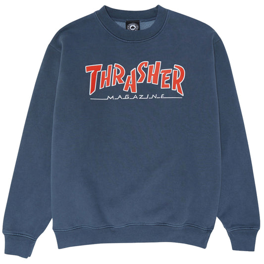 Thrasher x Parra Mag Vintage Crewneck Sweater Blue