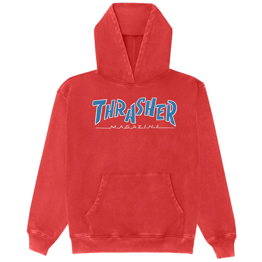 Thrasher x Parra Mag Vintage Heavyweight Hooded Sweater Red
