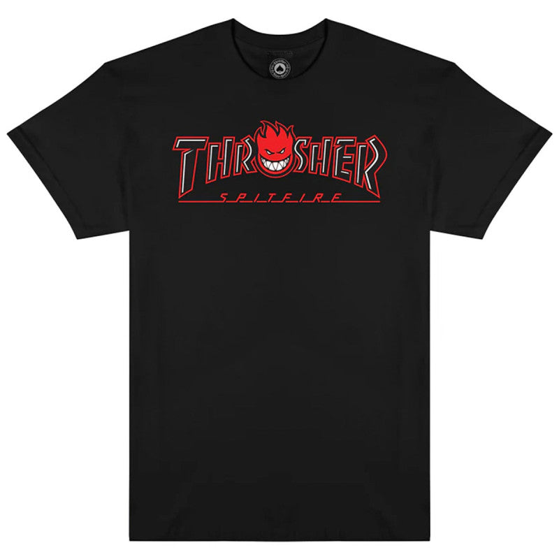 Thrasher x Spitfire Big Head Outline T-Shirt Black