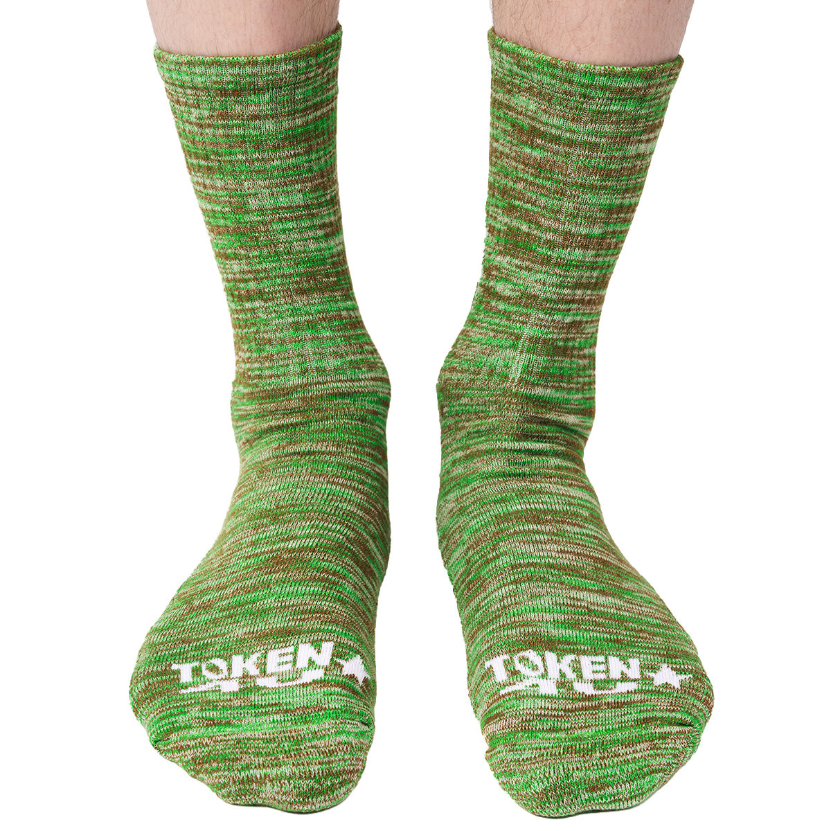 Token Angelic Socks Space Knit Green