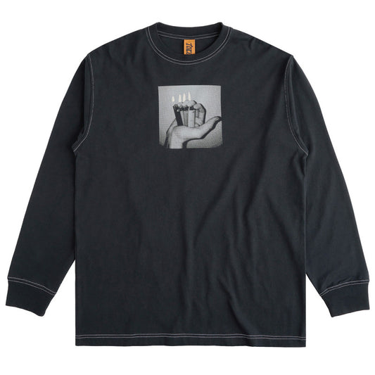 Token Bic Contrast Longsleeve T-Shirt Off Black