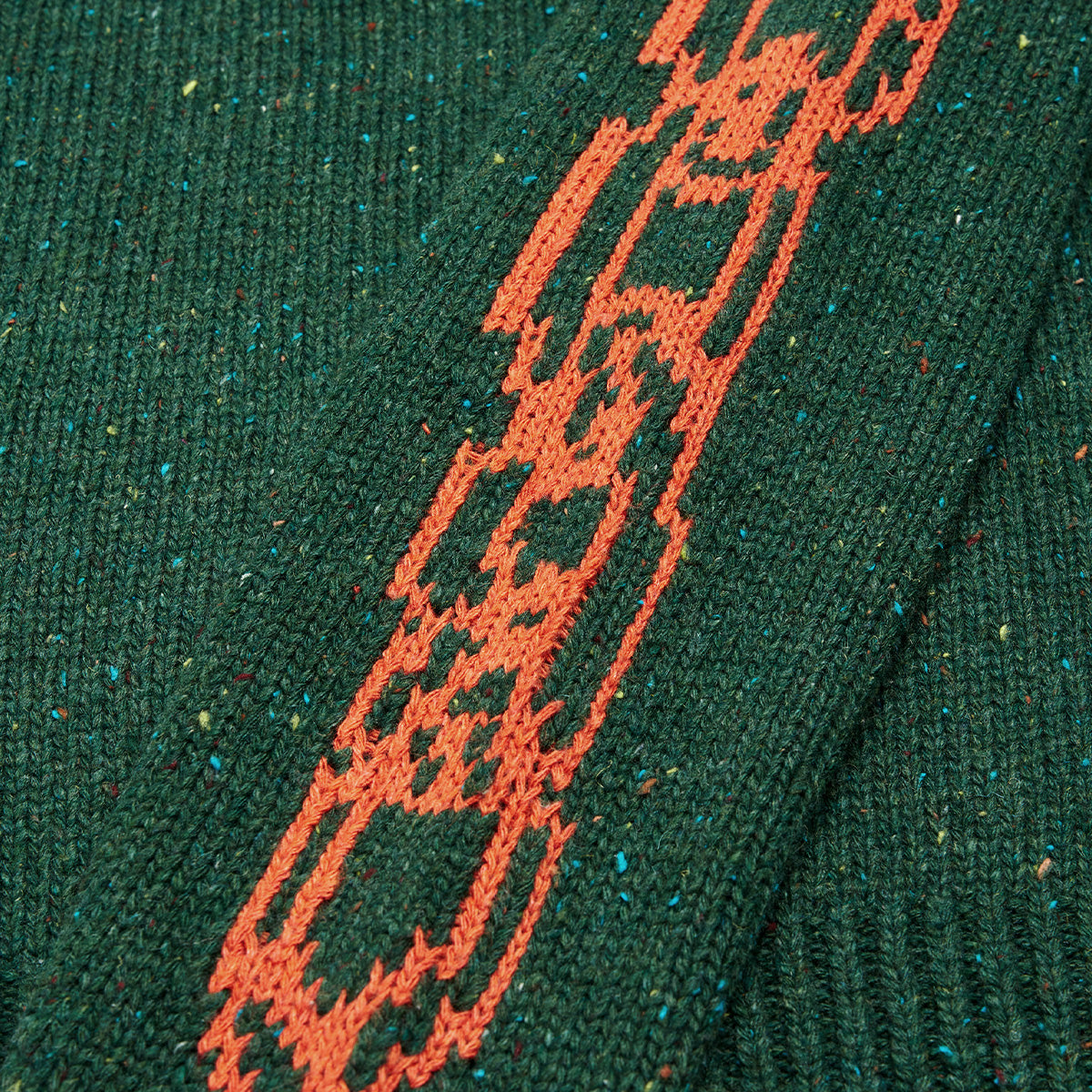 Token Chains Knit Sweater Dark Green